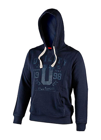 Felpa sweatshirt hood graphic blu corsaro tg xl