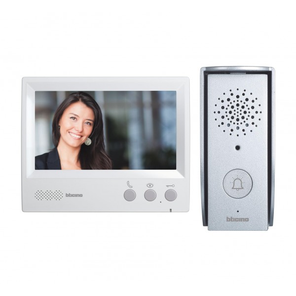 KIT VIDEOCITOFONO BTICINO MONOFAMILIARE COLORI 4 FILI DISPLAY 7