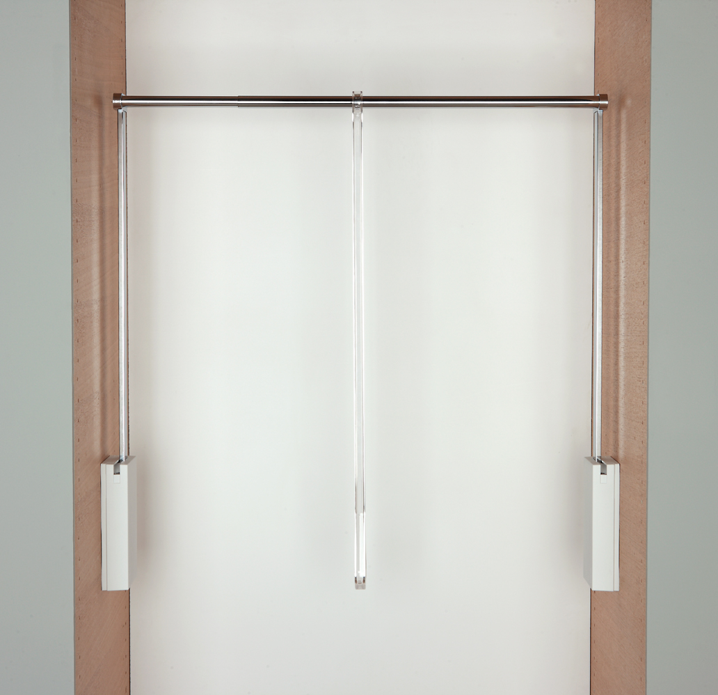 Appendiabiti saliscendi armadio 75 x 110 cm servetto 3t originale bianco / cromo