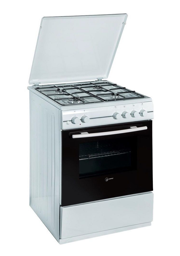 Cucina 4 fuochi forno elett. statico 60x60 bianco