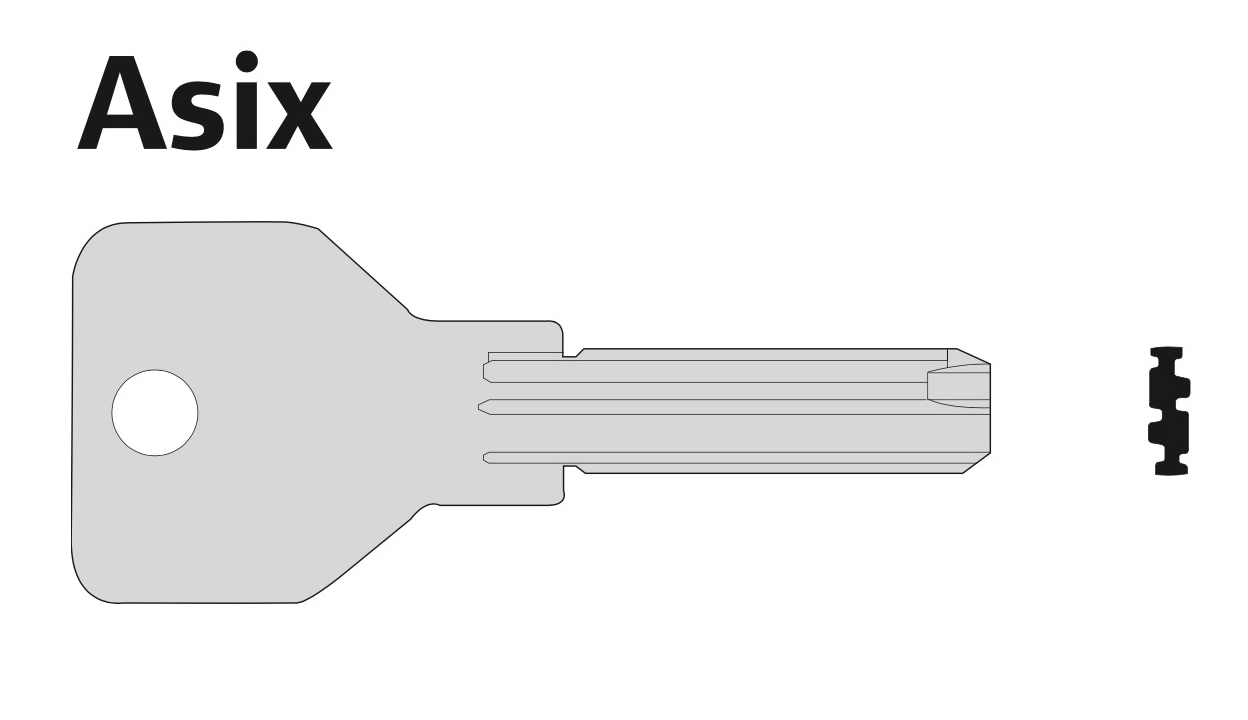 Chiave sbozzo asix 56 mm sp. 2,9 mm nichelato kc