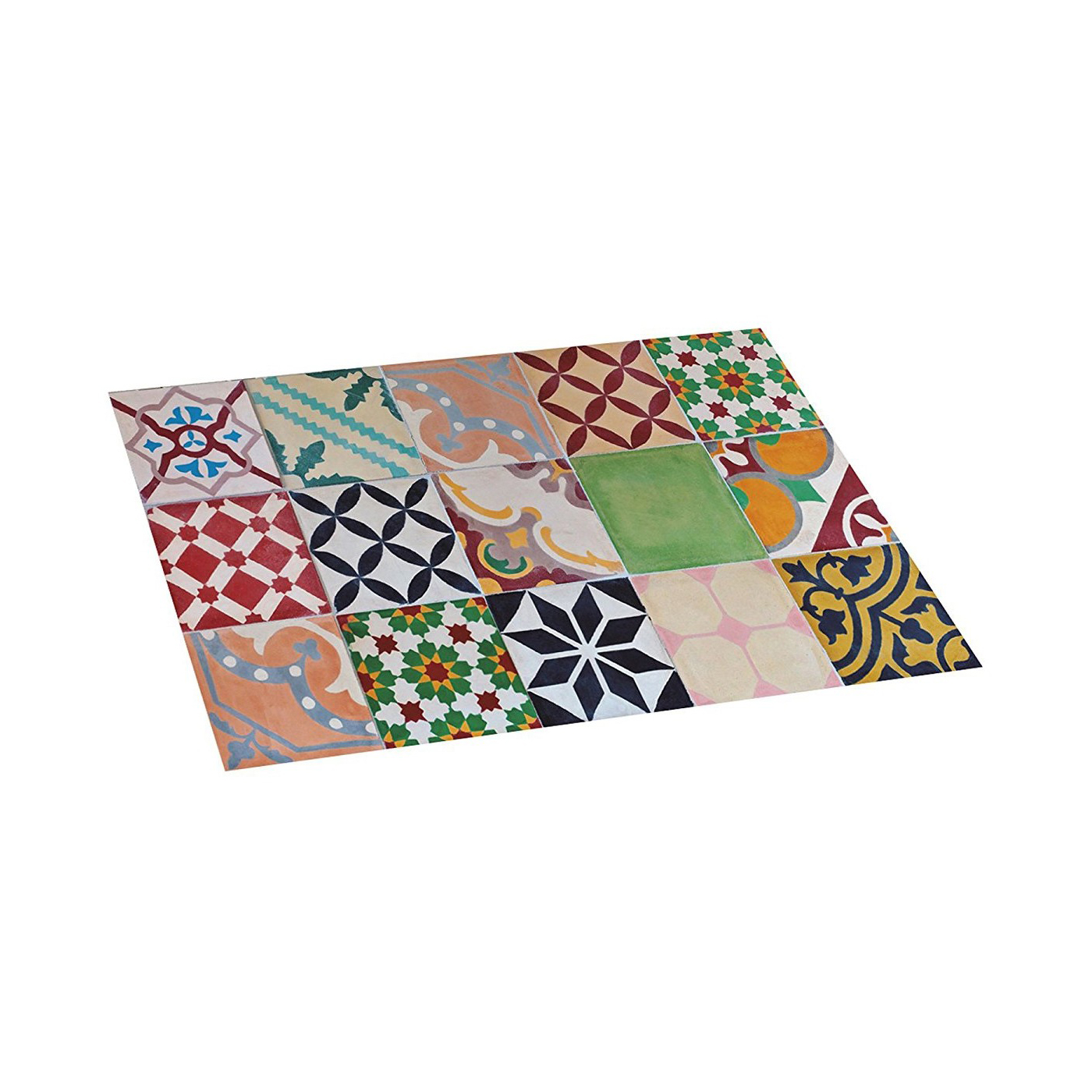 Tappeto vinilico 45 x 75 cm con fondo antiscivolo croma mosaico pvc