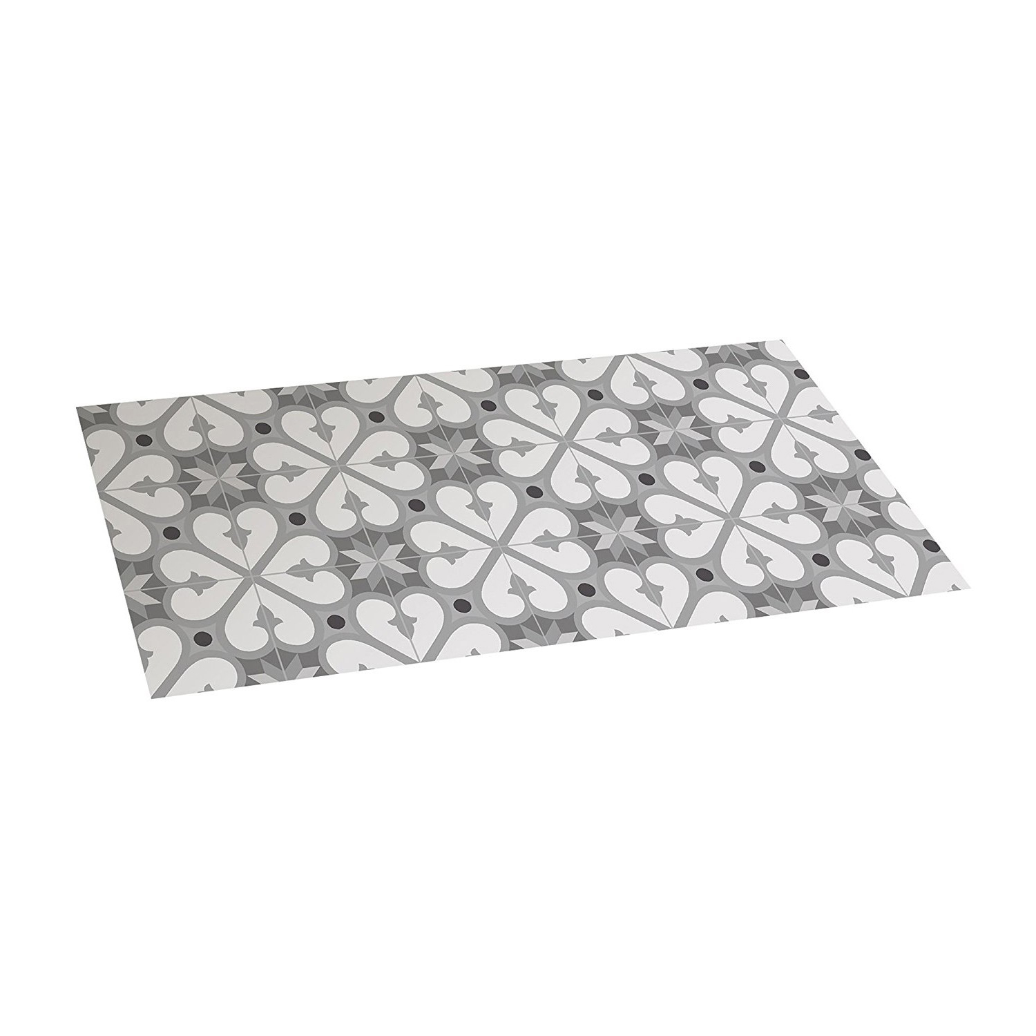 Tappeto vinilico 50 x 110 cm con fondo antiscivolo croma bcn grigio pvc