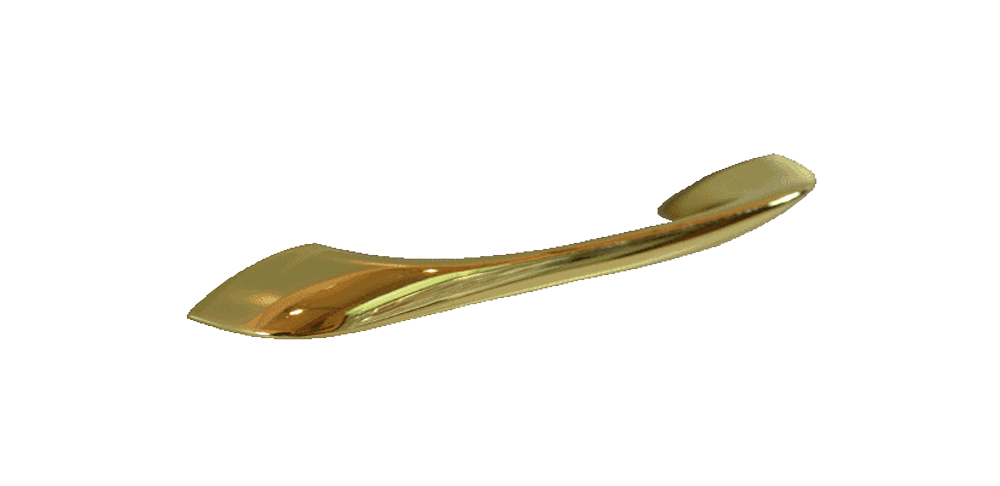 Maniglia int. 64 / 86x7 mm oro lucido