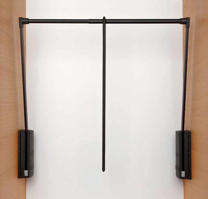 Appendiabiti saliscendi armadio 77 - 120 cm servetto 2004 originale marrone