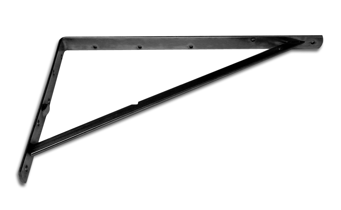 Mensola genius 30 cm 137 kg 1 ripiano nero -brico
