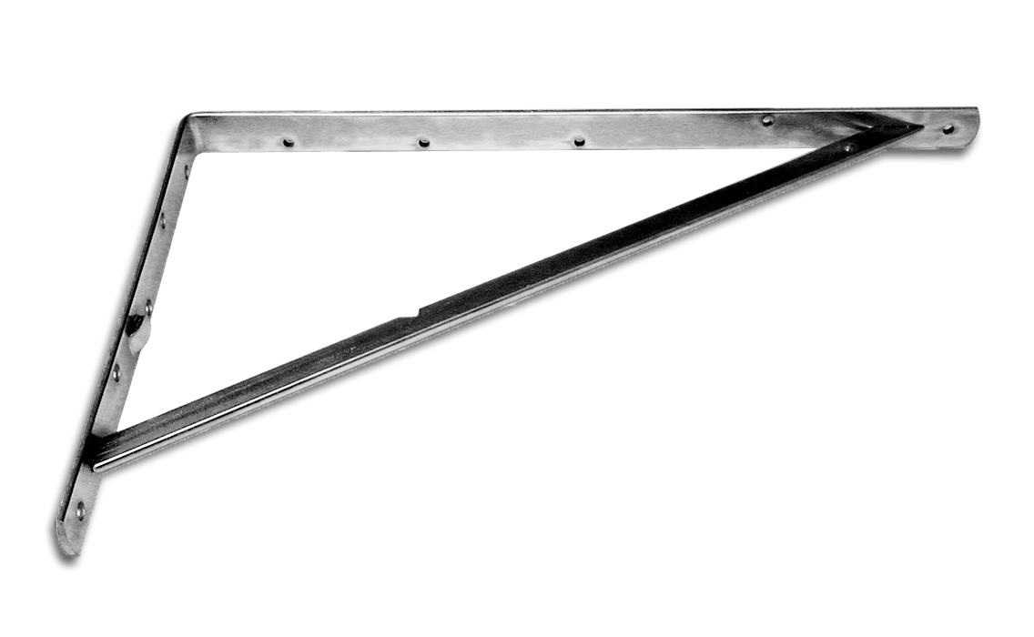 Mensola genius 40 cm 107 kg 2 ripiani grigio-brico
