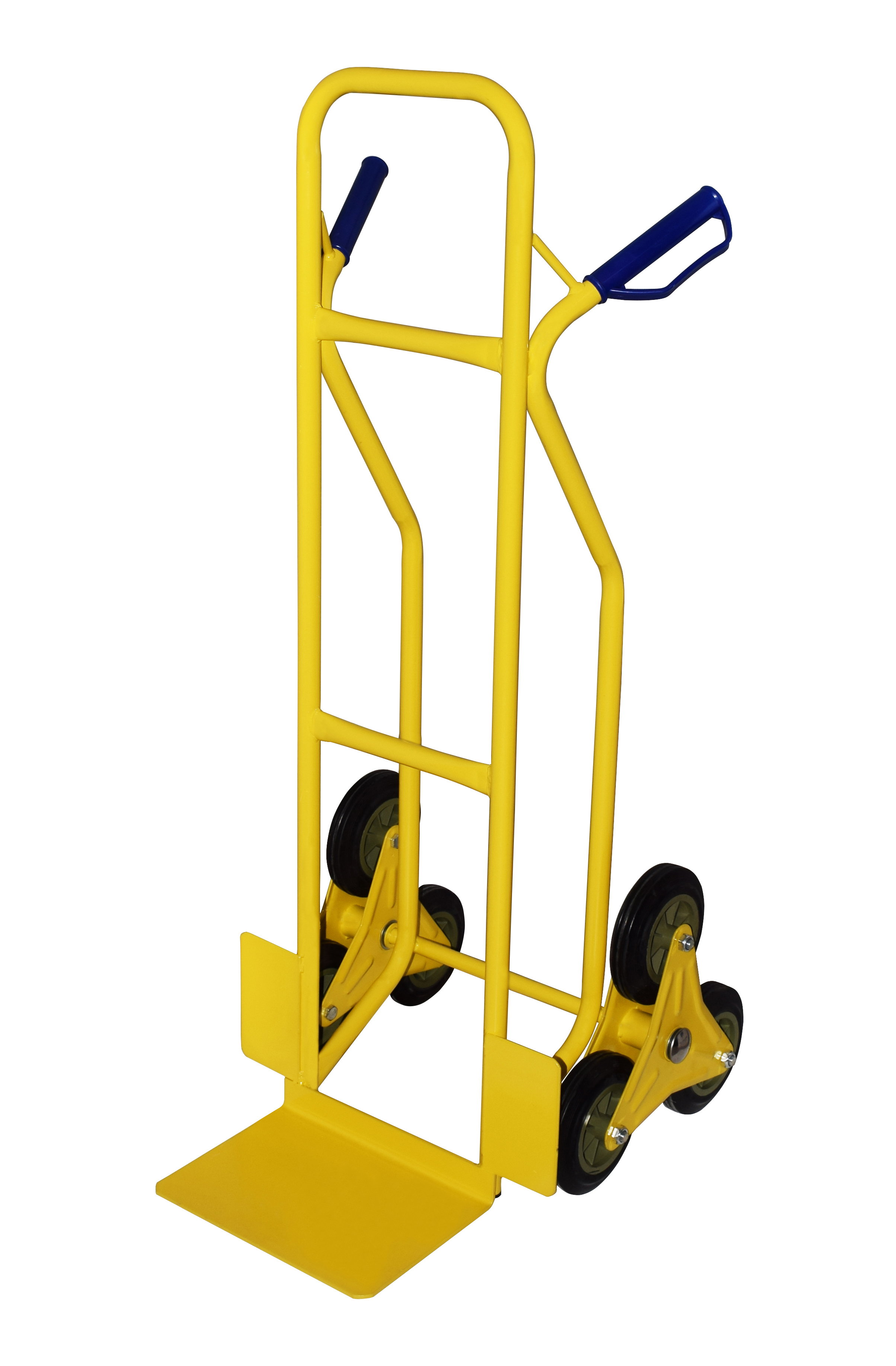 Carrello per gradini e scale 6 ruote 180 kg portapacchi giallo