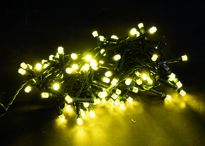 Luci di Natale per decorazioni da esterno catena da 500 led colore oro