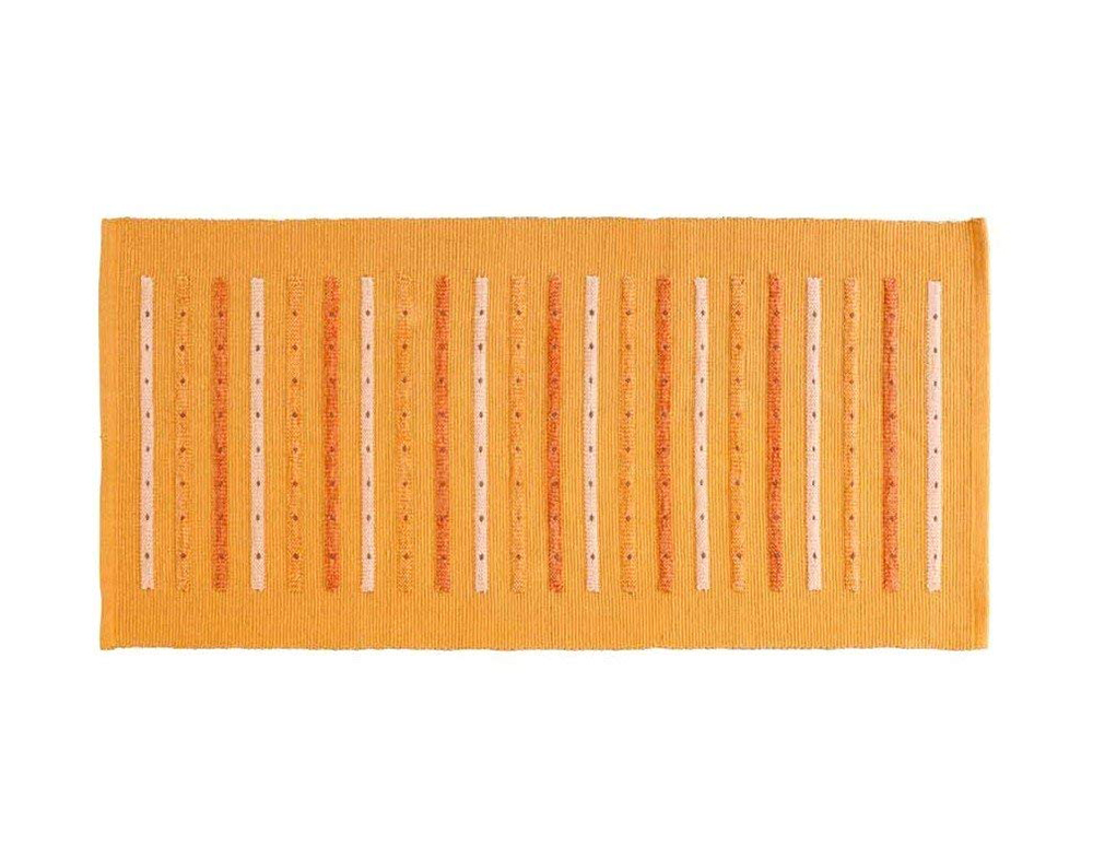 Tappeto cotone serie duna 50 x 90 cm giallo