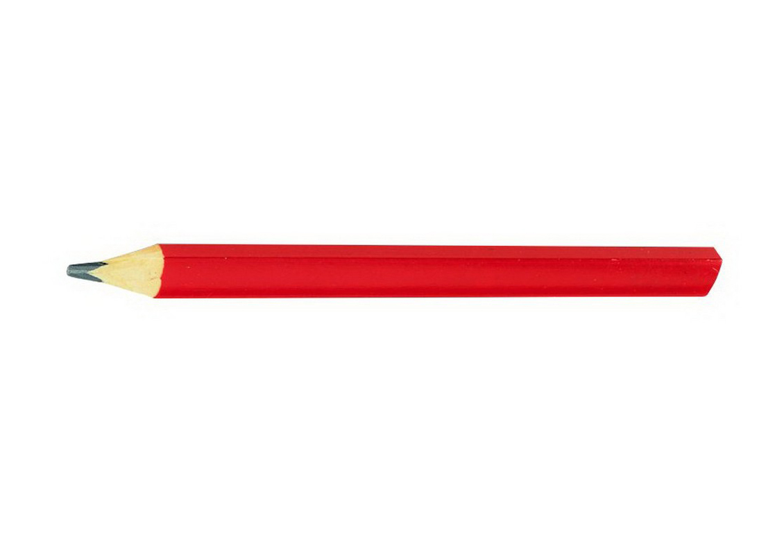 Set 12 matite colore rosso durezza media 18 cm