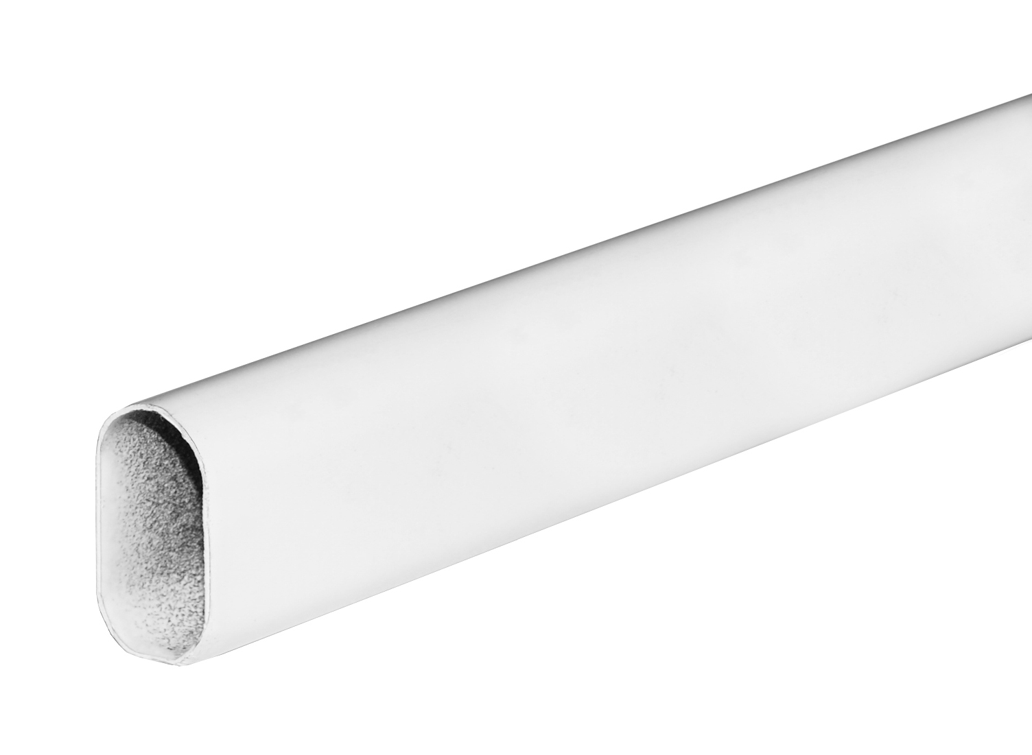 Tubo ovale 30x15mm l3mt metallo bianco