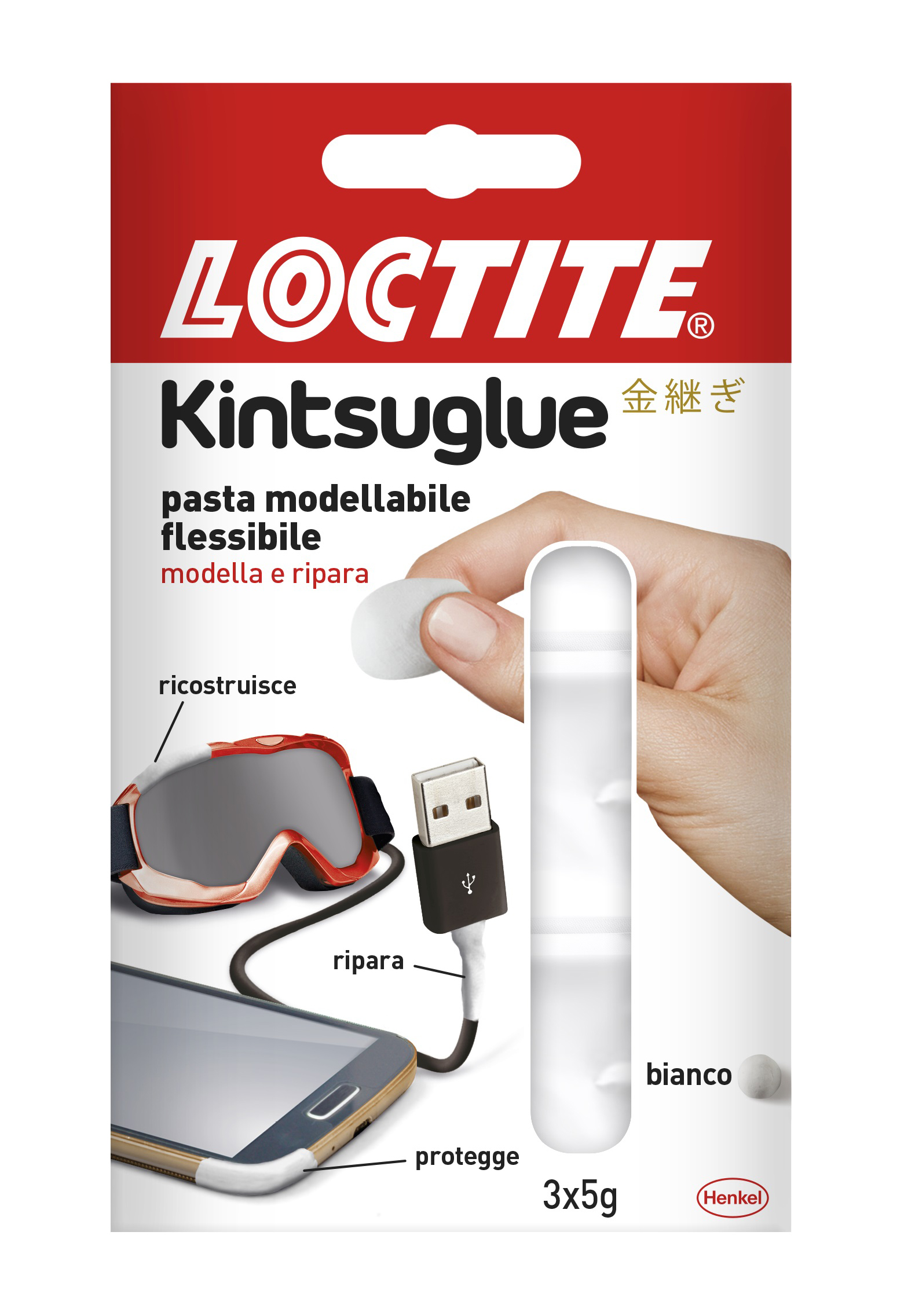 Loctite kintsuglue 3x5g bianco - box