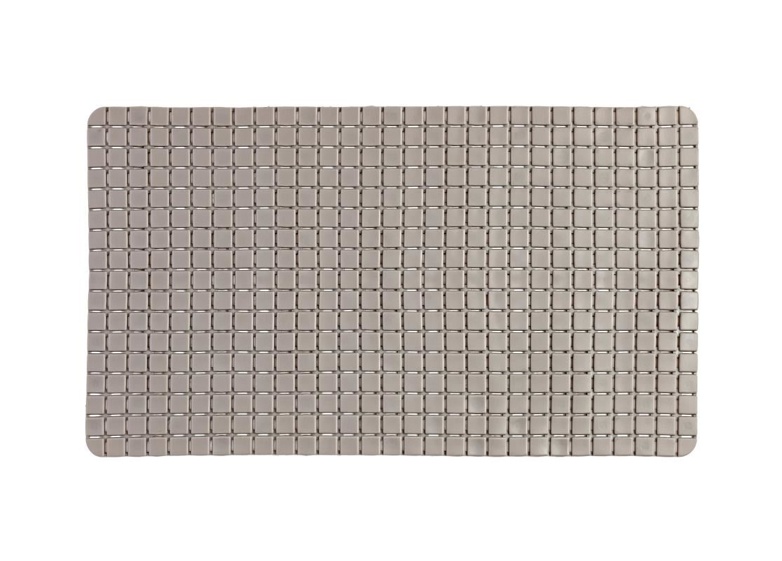 Tappeto antiscivolo in pvc 54x54cm mosaico tortora