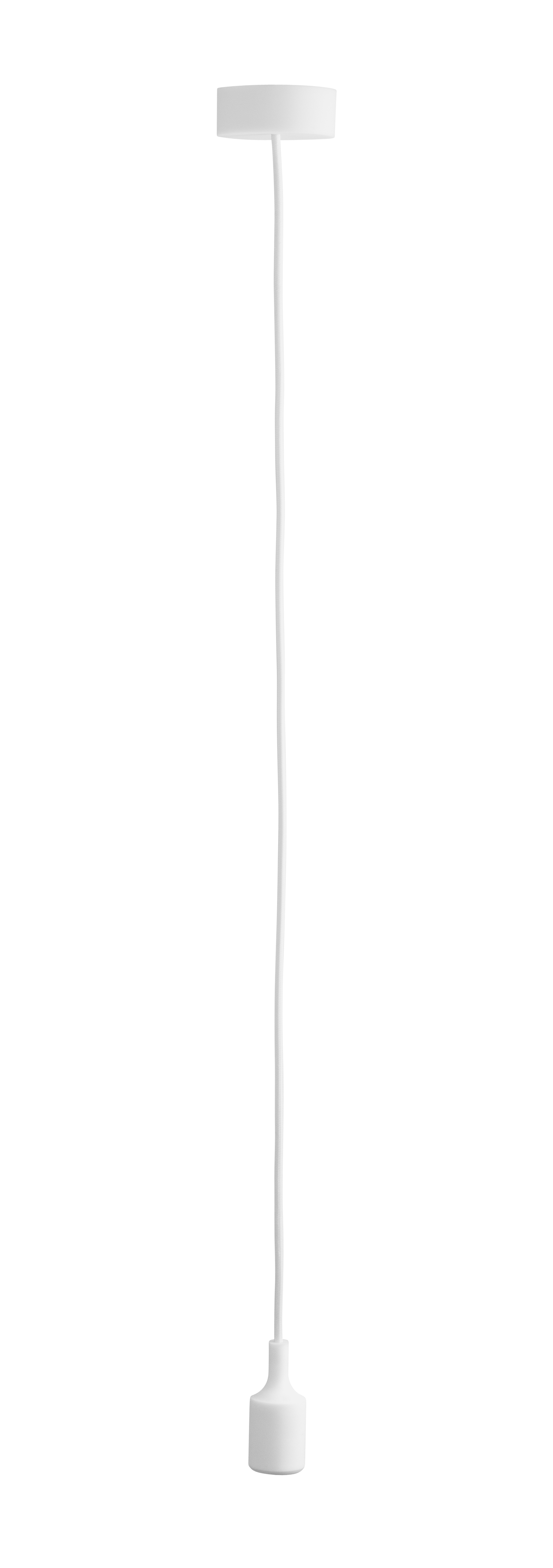 Lampada a sospensione kai in silicone 8,8 x 90 cm moderna bianco