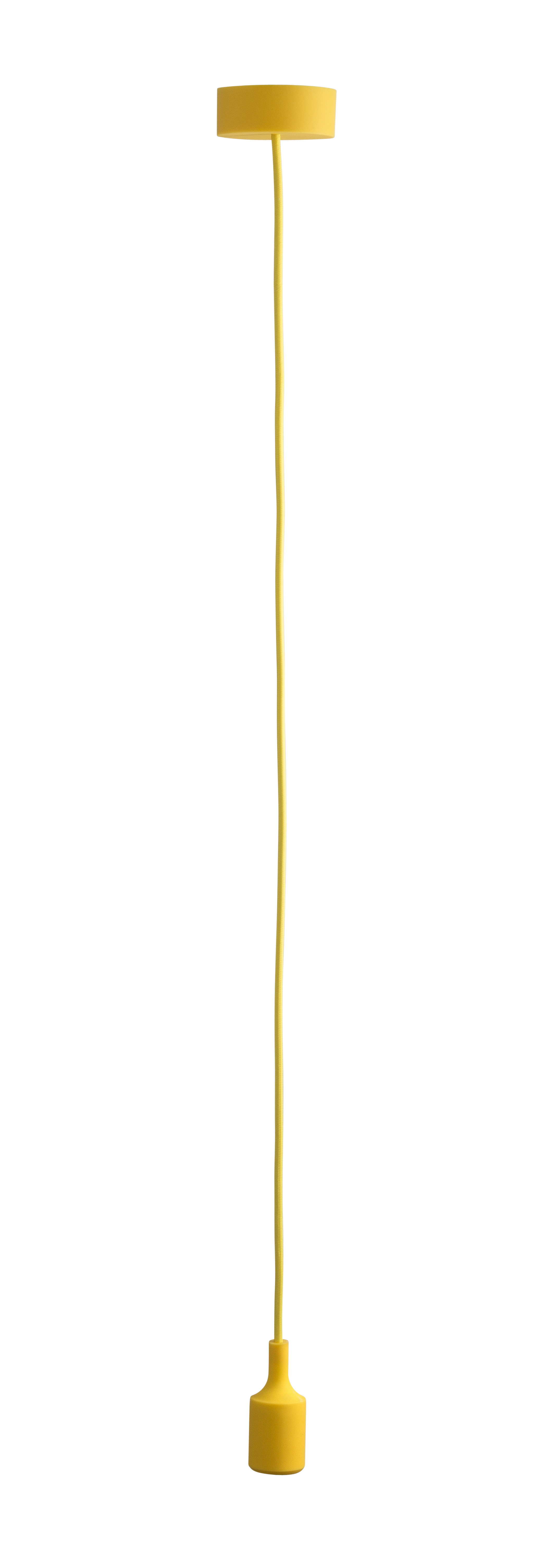 Lampada a sospensione kai in silicone 8,8 x 90 cm moderna giallo