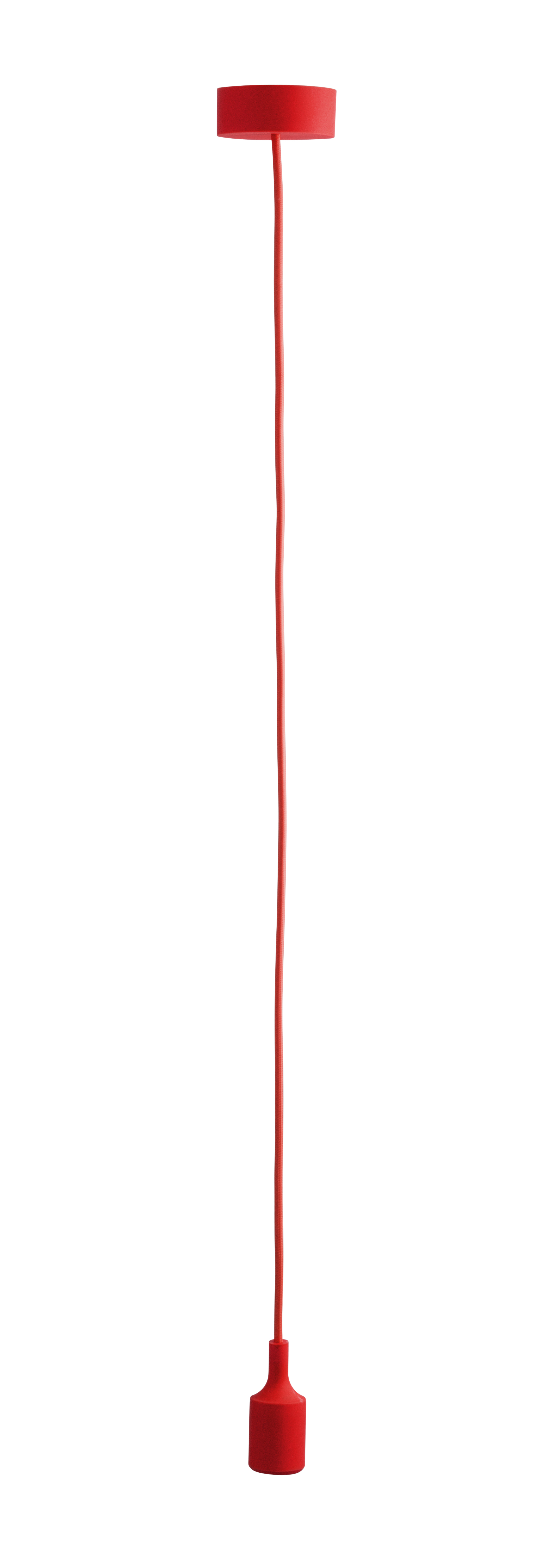 Lampada a sospensione kai in silicone 8,8 x 90 cm moderna rosso