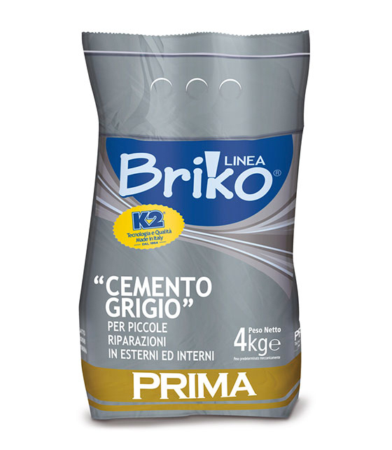 Briko k2 - cemento 4 kg grigio interni / esterni