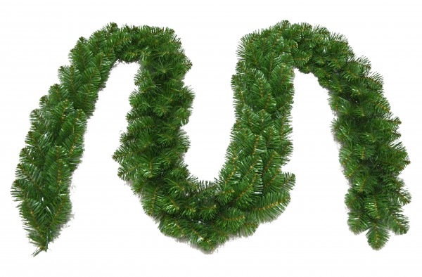Ghirlanda di Natale slim 270 x 25 cm verde 180 rametti