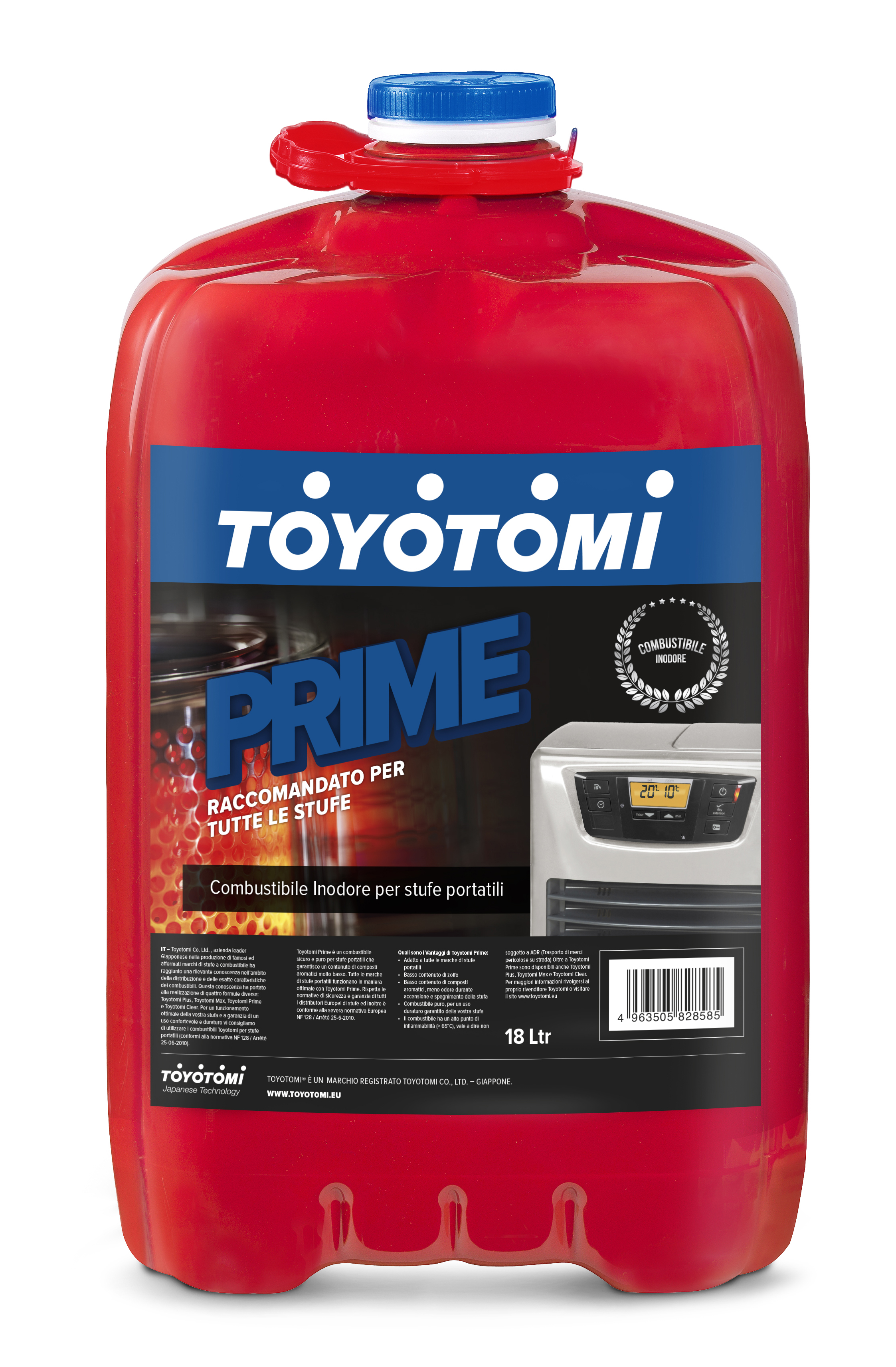 Tanica di combustibile liquido Toyotomi Prime per stufe a combustibile 20 litri inodore