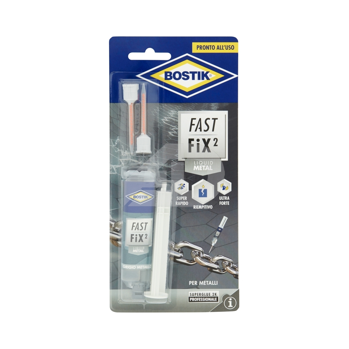Colla bicomponente Bostik Fast Fix² Liquid Metal 10 grammi D2011