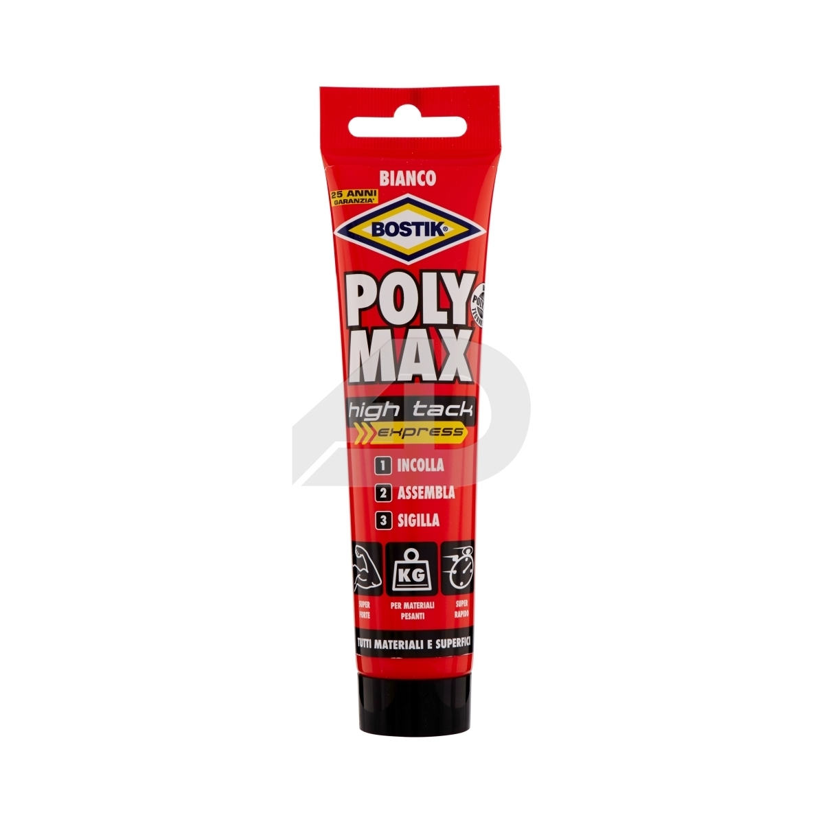 Colla universale Bostik Poly Max High Tack Express bianco tubo da 165 grammi D6136