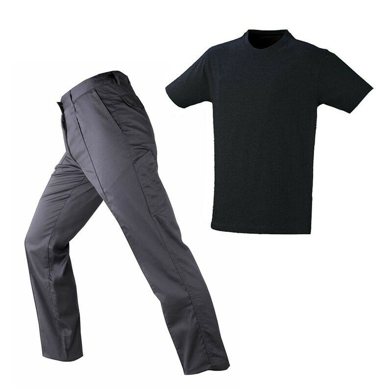 Set basic pantalone grigio + t-shirt nera misure L kapriol 89168