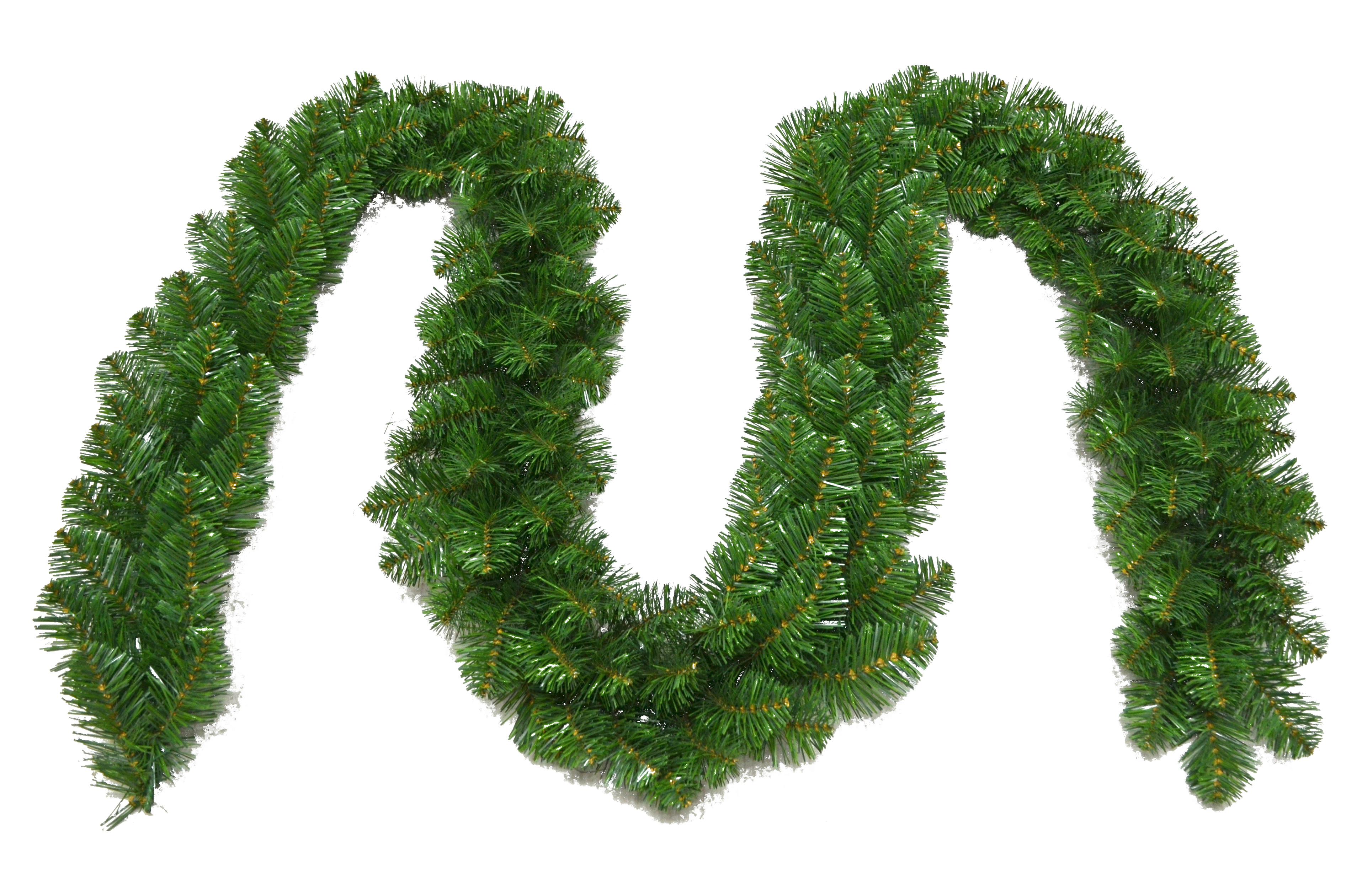 Ghirlanda di Natale slim 180 x 25 cm verde 130 rametti