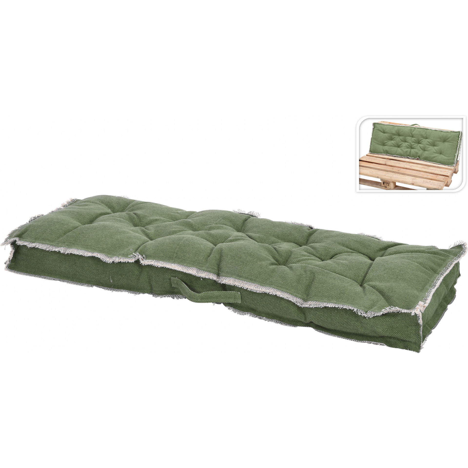 Cuscino per schienale divano pallet 40 x 120 cm verde