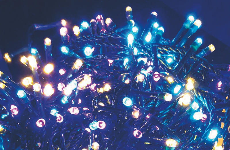 Luci di Natale per interni e esterni 180 LED multicolore 9 mt IP44