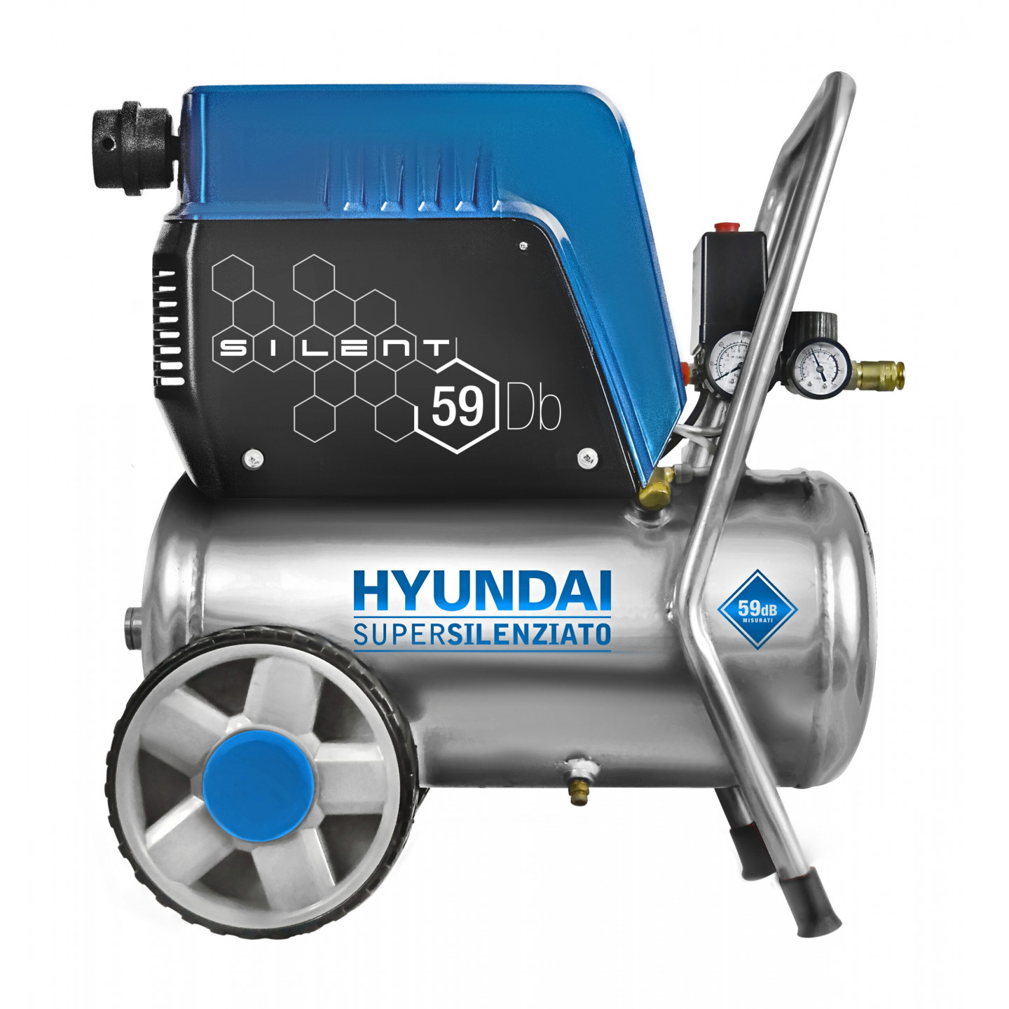 Compressore aria super-silenziato 24 lt Hyundai 65710