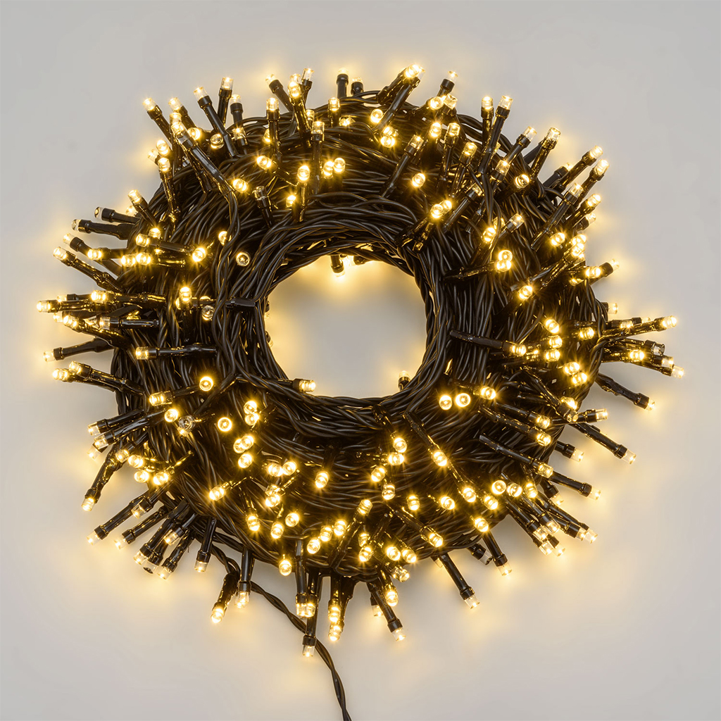 Luci di Natale per interni ed esterni 700 LED 49,5 mt bianco caldo