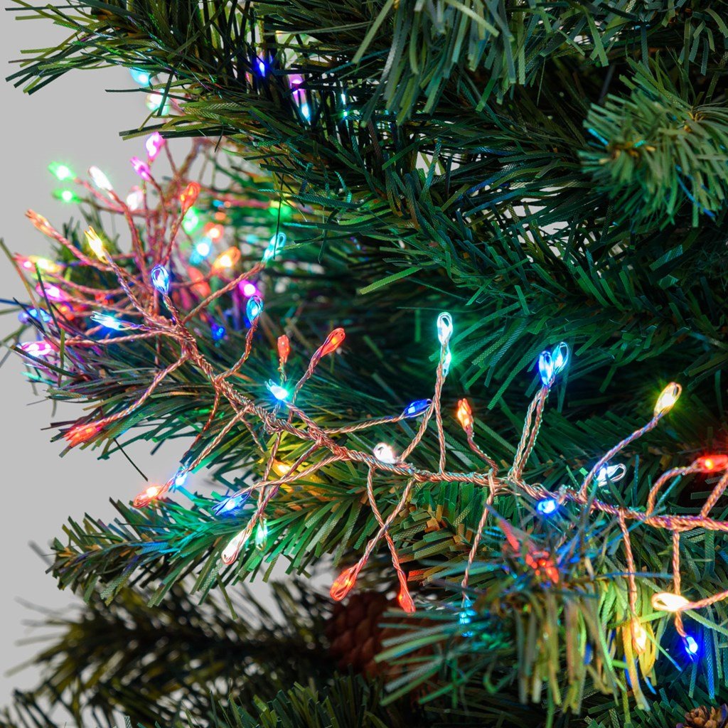 Luci di Natale catena luminosa cavo in rame con 1200 micro LED RGB per esterno 6 m