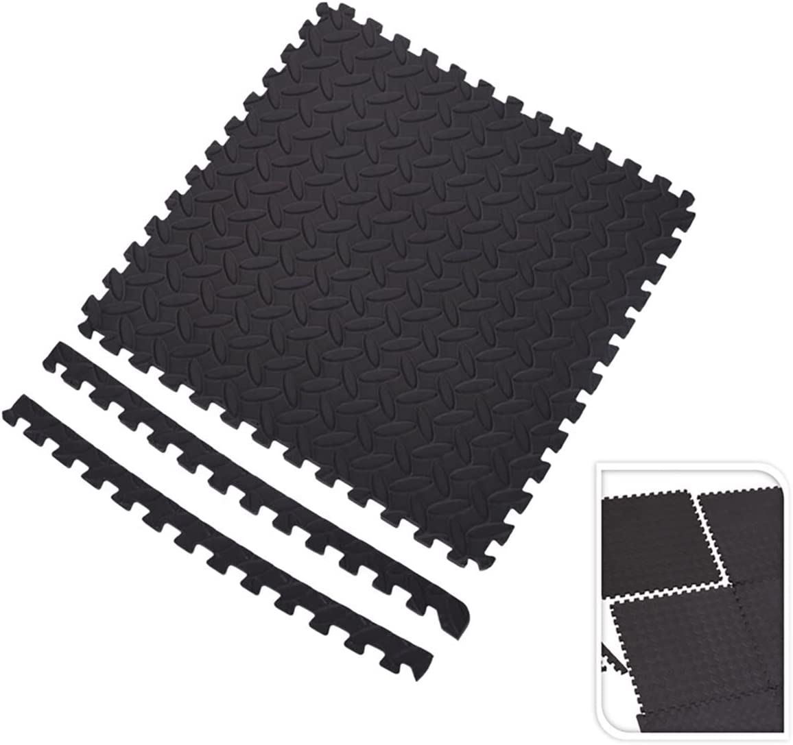 Tappetino fitness puzzle in schiuma eva nero 40x 40 cm (6 pezzi) Koopman 491210040