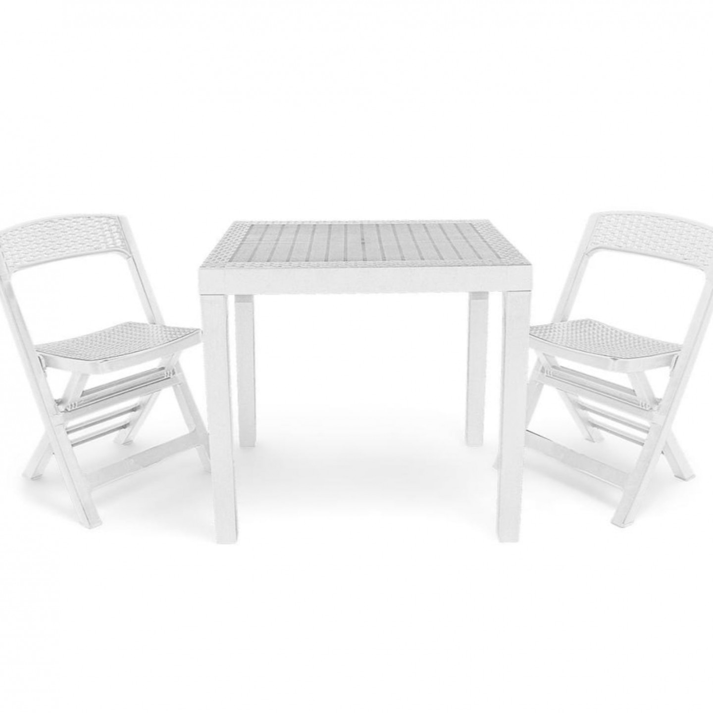 Set da giardino Poker Ipae Progarden 2 sedie pieghevoli con tavolo 80x72x70H cm