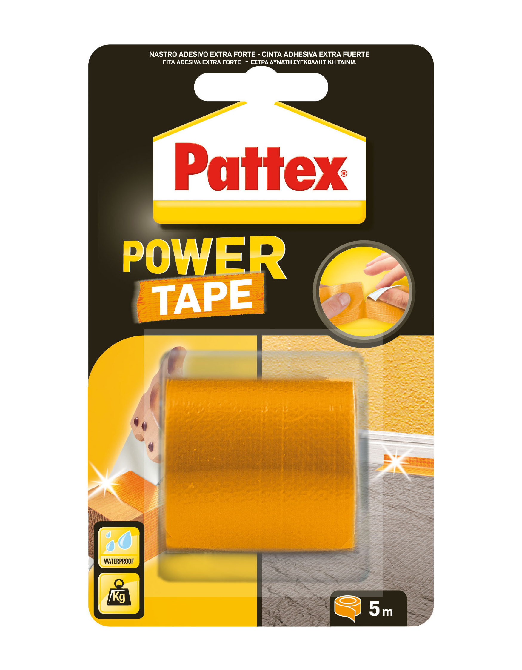 Pattex power tape arancio 5m